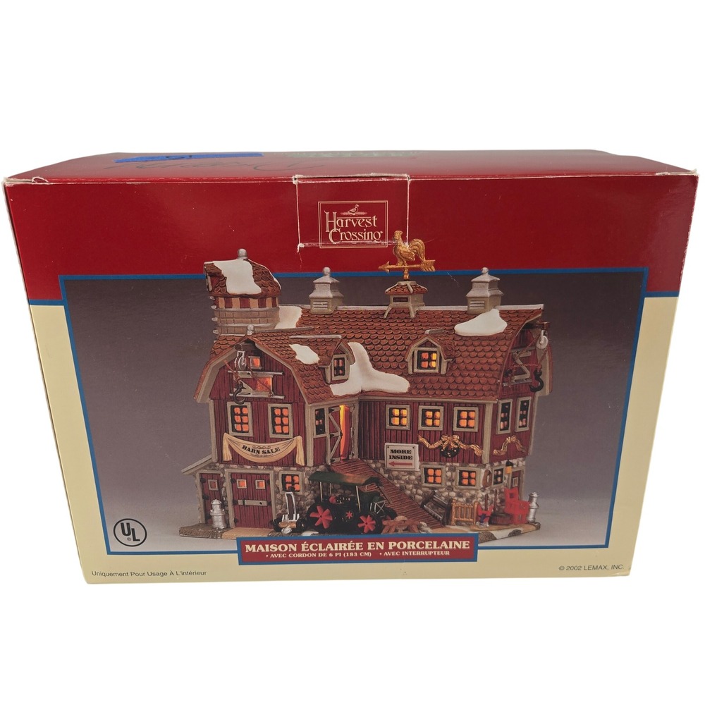 Lemax Harvest Crossing Barn Sale #25641A 2002 Christmas Village House